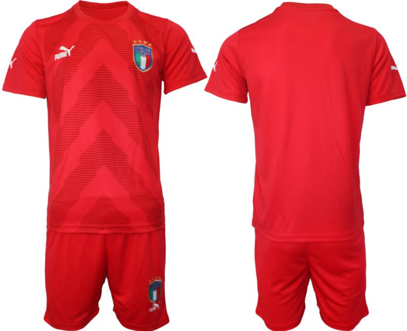 Men 2022 World Cup National Team Italy red goalkeeper blank Soccer Jerseys->mexico jersey->Soccer Country Jersey